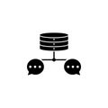 chat, data, database icon. Element of network icon for mobile concept and web apps. Detailed chat, data, database icon can be used Royalty Free Stock Photo