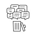 chat delete line icon vector illustration Royalty Free Stock Photo