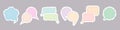Chat dialog double speech bubbles pastel color set Royalty Free Stock Photo
