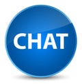 Chat elegant blue round button