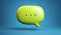 Chat Element: Custom Talk Bubble Speech Icon For Mobile Apps And Websites - A Dialogue Balloon Design For Communication. Royalty Free Stock Photo