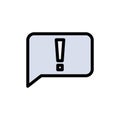 Chat, Error, Basic, Ui  Flat Color Icon. Vector icon banner Template Royalty Free Stock Photo