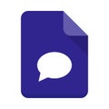 Chat file vector flat icon Royalty Free Stock Photo