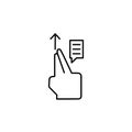 Chat, finger, gestures icon. Element of corruption icon. Thin line icon on white background