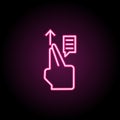 Chat, finger, gestures neon icon. Simple thin line, outline vector of touch gesture icons for ui and ux, website or mobile