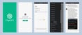 Chat GPT screen bot with artificial intelligence. Template with logo, login, signup, new chat, prompt interface