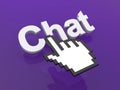 Chat and hand cursor or pointer