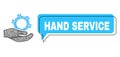 Misplaced Hand Service Chat Cloud and Net Mesh Engineering Service Icon