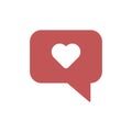 Chat and heart icon Royalty Free Stock Photo