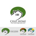 Chat home logo Royalty Free Stock Photo