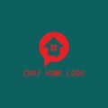 Chat home logo Royalty Free Stock Photo