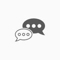 Chat icon, talk vector, speak illustration