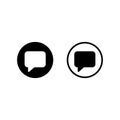 Chat icon in black. Message button. Email sign. Vector EPS 10. Isolated on white background Royalty Free Stock Photo