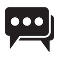 Chat icon, dialog icon, comments icon, speech bubbles Icon vector flat design