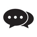 Chat icon, dialog icon, comments icon, speech bubbles icon vector flat design