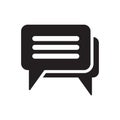 Chat icon, dialog icon, comments icon, speech bubbles icon vector flat design