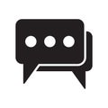 Chat icon, dialog icon, comments icon, speech bubbles icon vector flat design
