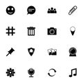 Chat icon - Expand to any size - Change to any colour. Perfect Flat Vector Contains such Icons as pin, clip, photo, camera, webcam