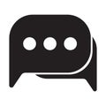 Chat icon in flat style, Chat icon, sms icon, comment icon Royalty Free Stock Photo