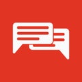 The chat icon. Internet and forum, blog, online symbol. Flat Royalty Free Stock Photo