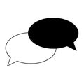 Chat icon. Messages icon. SMS vector sign. Bubble speech icon. Dialogue of people