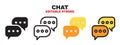 Chat icon set with different styles. Editable stroke style can be used for web, mobile, ui and more Royalty Free Stock Photo