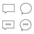 Chat icon set in flat on white background Royalty Free Stock Photo