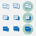 Chat Icon set Royalty Free Stock Photo