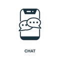 Chat icon. Monochrome simple Chat icon for templates, web design and infographics Royalty Free Stock Photo