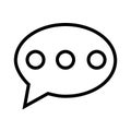 Chat icon, sms icon, comments icon, speech bubbles Icon vector flat design