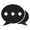 Chat icon, sms icon, comments icon, speech bubbles Icon vector flat design