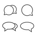 Chat icon. Speech bubbles icon. Message sign. Vector illustration, flat design.