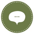 Chat icon vector illustration dialog text on green background Royalty Free Stock Photo