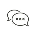 Chat icon vector. Line message symbol.