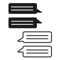 Chat icon. Voice speech bubble icon. Vector illustration. EPS 10.