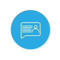 Chat icon. Voice speech bubble vector icon. Messages icon. Communicate symbol. Royalty Free Stock Photo