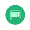 Chat icon. Voice speech bubble vector icon. Messages icon. Communicate symbol. Royalty Free Stock Photo