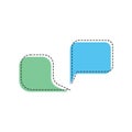 Chat icon. Voice speech bubble vector. Messages icon. Communicate symbol. Dialogue of people on white background Royalty Free Stock Photo