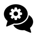 Chat vector glyph flat icon Royalty Free Stock Photo