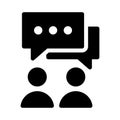 Chat vector glyph flat icon Royalty Free Stock Photo