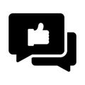Chat vector glyph flat icon Royalty Free Stock Photo