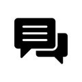 Chat vector glyph flat icon Royalty Free Stock Photo