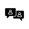 Chat vector glyph flat icon Royalty Free Stock Photo