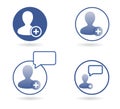 Chat icons, Facebook, social media icons set vector