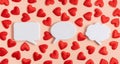 Chat icons with hearts on a light background. The concept of modern dating. Social media concept. Dating online, love, likes