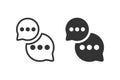 Chat icons. Messages vector icons. Speech bubbles. Vector illustration Royalty Free Stock Photo