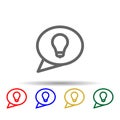 Chat idea creative multi color style icon. Simple thin line, outline vector of web icons for ui and ux, website or mobile