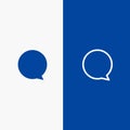 Chat, Instagram, Interface Line and Glyph Solid icon Blue banner Line and Glyph Solid icon Blue banner Royalty Free Stock Photo