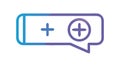 Chat Interface Icon with Plus Button, vector design Generative AI Royalty Free Stock Photo