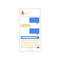 Chat Interface With Messaging Conversation On A Smartphone Screen In Flat Vector Illustration Symbolizing Communication